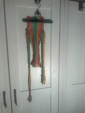 SOMMERKLEID BUNT TRANSPARENT LÖCHRIG S M L 36 38 40 STRETCH SEXY GOGO TABLEDANCE