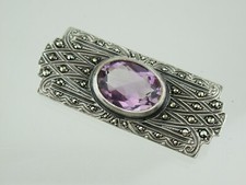 antike Brosche Amethyst