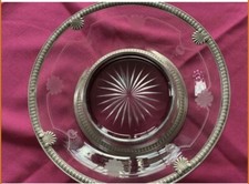 🎄 gepuntzte Silber-Glas-Obstschale 1800 JHD ❤️🎄SUPERHÄNDLER geschätzt