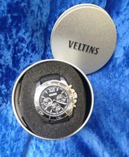 Veltins Armbanduhr der Marke Hirsch Schwarzes Armband 