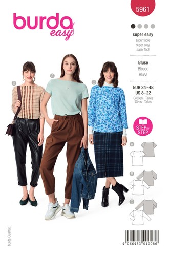 Schnittmuster bluse burda - schnittmuster, 5961