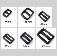 10 St. Verschieber Schnalle Regulator Gurtband Kunststoff Leiterschnalle Schiebe