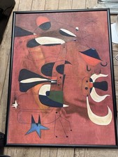 Joan Miró Kunstdruck 115x90 cm mit Rahmen – abstrakte Kunst, modern
