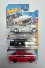 Hot Wheels Mercedes 3 Stück 560 SEC AMG schwarz-silber 500 E rot von 2022-23 OVP