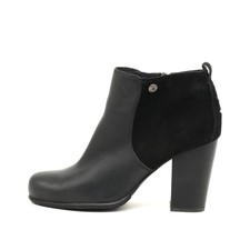 Tommy Hilfiger Damen JADE 10C Boots Schwarz Leder Denim Stiefeletten EU 40