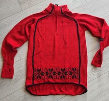 ?Orig. "Dale of Norway" Norweger Strick Pullover S rot schwarz 