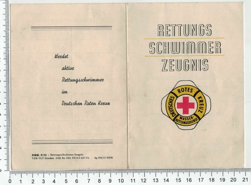 Ddr urkunde rettungschwimmer - ddr,