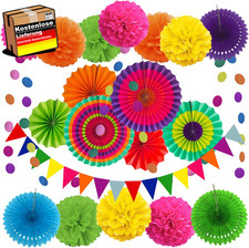 Papier Pompoms Fächer Wimpel