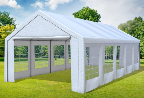 Partyzelt 4x9m weiß pvc - partyzelt,