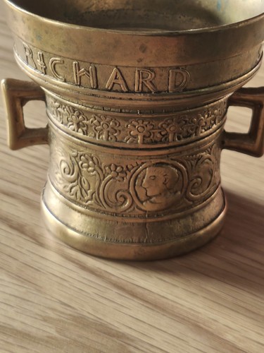 Mörser antik alt 1623 messing - mörser,