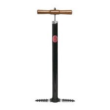 Fußpumpe mit Schlauch und Heblstecker DV/SV, Holzgriff Fahrrad NEU