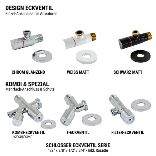Schlosser design eckventil set - eckventil,
