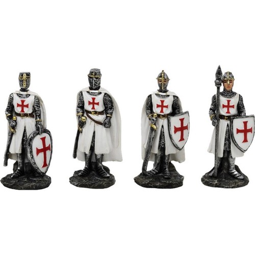 4er set kreuzritter mit - kreuzritter, speer