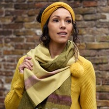 Damen Schal Stola gelb warm