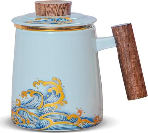 Großer keramik teebecher mit - großer,