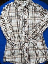 Mädchen Bluse langarm weiß braun Gr. 116 von Zebralino 