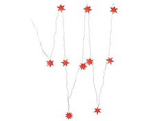 LIVARNO home Lichterkette 3D-Sterne Weihnachtslichterkette Deko rot *B-Ware