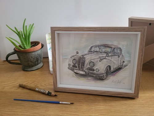 Original aquarellbild mit - original,