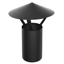 Rauchrohr 150mm - Regenhaube FAL schwarz DN150 Kaminrohr Ofen Rohr