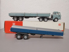 Wiking 51 s -Magirus 235 D Röhrensattelzug in OVP mit Azurblau Auflieger 60er