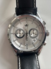Sempre Herrenuhr Chronograph mit Leder Armband 
