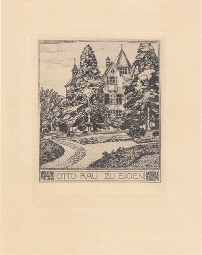 Exlibris bookplate radierung - bookplate,