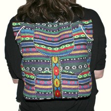 Hippie Boho 60er Jahre Nepal Thai Tibetischer Rucksack Trekking Wandern Bunter Rucksack