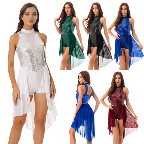 Damen glänzend ballettkleid - damen,