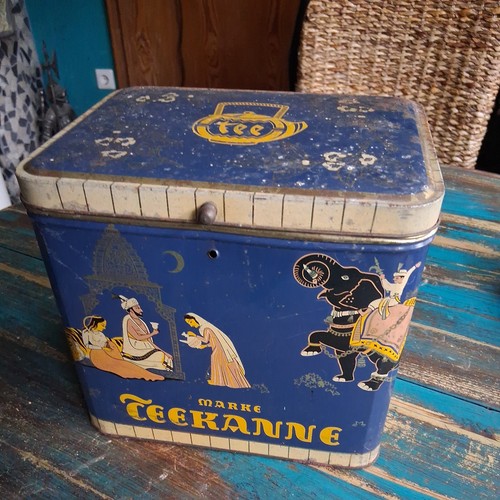 Alte teebox blechbox teekanne - alte,
