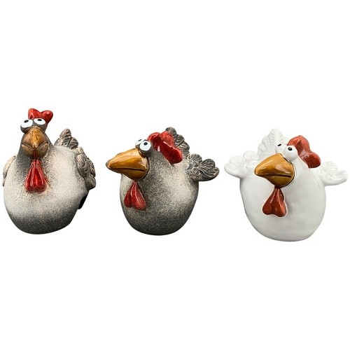 Kantenhocker hühner 3er set - kantenhocker,