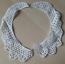 1 Paar Kragen Spitzenkragen  Damen,  cremeweiß, 13,5 cm - NEU
