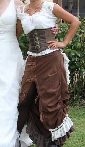 Bluse bustier steampunk - bluse,, bustier,