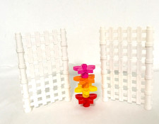 LEGO DUPLO®  Zaun weiß -  10 Zäune - 4 Blumen Familienhaus Bauernhof Baustelle