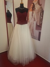 Brautkleid 2 Teilig Gr. 38 Tüll Rock Brokat Oberteil