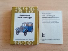 Geschichte der Kraftwagen DDR Quartett Lehrmittel Pössneck 1990 Begleitheft Kart