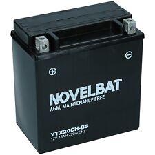 NOVELBAT YTX20CH-BS Motorradbatterie 12V 18Ah 220A/EN NEU Motorrad Batterie