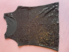 Paillettentop Schwarz 