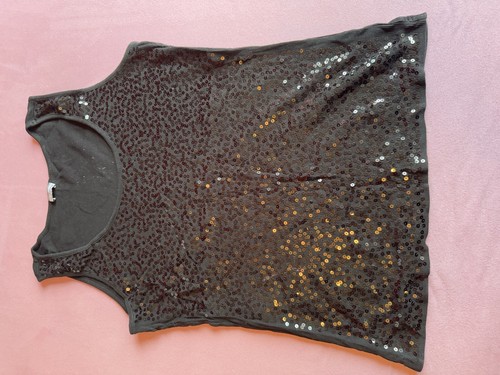 Paillettentop schwarz - paillettentop,