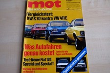2) MOT 08/1971 - Fiat 124 Special mit 70PS bess - Fiat 124 Special T mit 80PS be