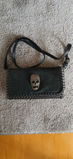 Handtasche Leder Skull Glitzer
