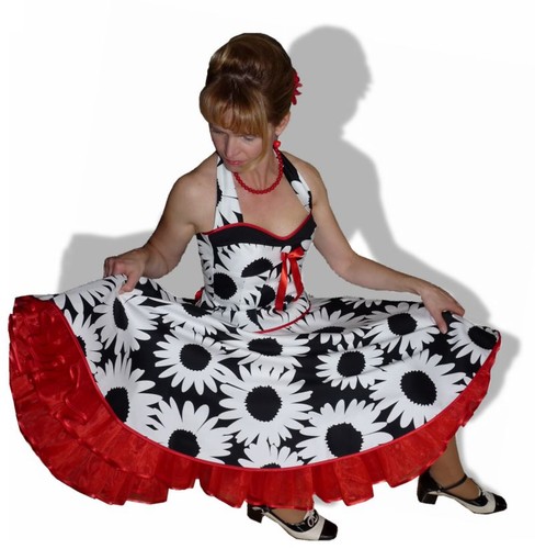 Tanzkleid 50er zum petticoat - 50er,