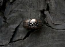 Totenkopf Bronze Memento Mori Biker Ring 20mm Calivario