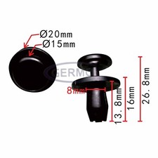 20 x Befestigungs-Clip