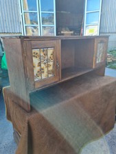 schöner alter Buffet Schrank Schreibtisch Aufsatz Hängeschrank Wandschrank