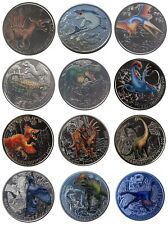12 x 3 Euro Dino Taler Serie aus Österreich - Dinosaurier Komplettsatz TOP KAUF