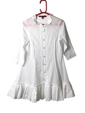 Le Jean De Marithe Francois Girbaud Mädchen Kleid Gr. 116/6 Weiß