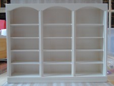 Bibliothek Bücherschrank Bücherregal, Holz, 1:12 Puppenhaus Miniatur Puppenstube