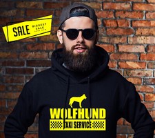 SALE Wolfhund  Taxi Yellow Cab Spruch Mali Sweatshirt Sprüche Unisex Hoodie 3XL