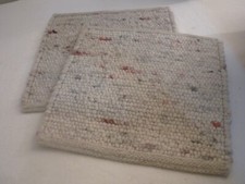 2x Webteppich Sitzunterlage gewebt - 100% Wolle ~ 40cm  x 40cm