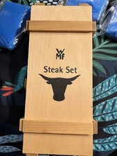 WMF Steakmesser-Set 6-teilig Fleischmesser Kansas schwarz Spezialklingenstahl